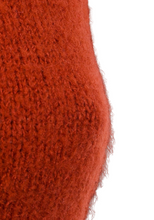 Load image into Gallery viewer, Rust Rib Trims Dip Hem Soft Knit Regular Fit Slit Side Jumper

