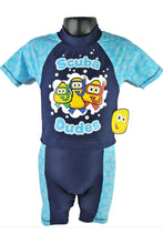 Load image into Gallery viewer, Blue Fab Blob Swimwear UV Sunsafe 2 Piece Swim Suit