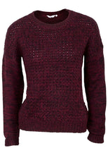 Load image into Gallery viewer, Girls Burgundy Gauge Ribbed knitted Long sleeve Jumper

