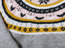 Load image into Gallery viewer, Girls Grey Pepperts Jacquard Fair Isle Patterned Soft Knitted Jumper Dress
