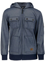 Load image into Gallery viewer, Navy Multi-Pocket Pique Fleece Lined Winter Coat