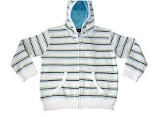 Load image into Gallery viewer, Boys Respect White Multi Striped Hoody Sweatshirt
