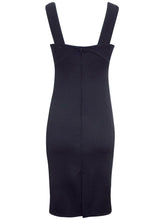 Load image into Gallery viewer, Black Pinny Pinafore Style Waist Gold Zip Dress
