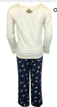 Load image into Gallery viewer, Girls Cream & Navy Multi Follow your Dreams Pyjamas