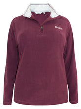 Load image into Gallery viewer, Plum Regatta Zipped Funnel Neck Soft Fleece Top