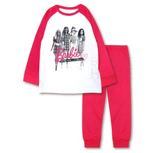 Load image into Gallery viewer, Girls Official Barbie White &amp; Pink Pyjamas Set

