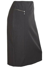 Load image into Gallery viewer, Grey Pencil Side Zip Fully Lined Back Slit Skirt
