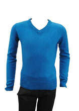 Load image into Gallery viewer, Kids Boys Girls Turquoise Soft Knitted Jumper
