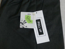 Load image into Gallery viewer, Boys Black Half Elasticated Waist Pull Up School Trouser