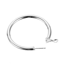 Load image into Gallery viewer, Ladies 925 Silver Plated Big Creole Style Large Classic Hoop 5mm Earrings