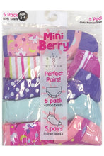 Load image into Gallery viewer, Girls Novelty 5 Pack Cotton Briefs & 5 Pack Matching Ankle Socks Underwear Sets