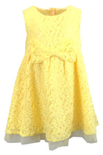 Load image into Gallery viewer, Baby Girl's Yellow Lemon Floral Lace Sleeveless Dress