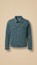Denim Jacket in Slate Teal
