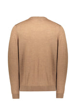 Load image into Gallery viewer, Mens Brown Knitted Ribbed Crew Neck Jumper
