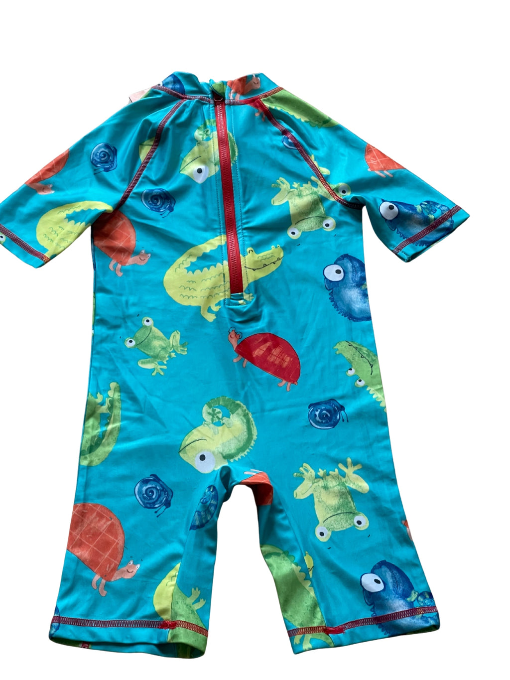 Boys Turquoise Crocodile Multi Prints Swimwear Sunsafe UV40+ Swimming Suits