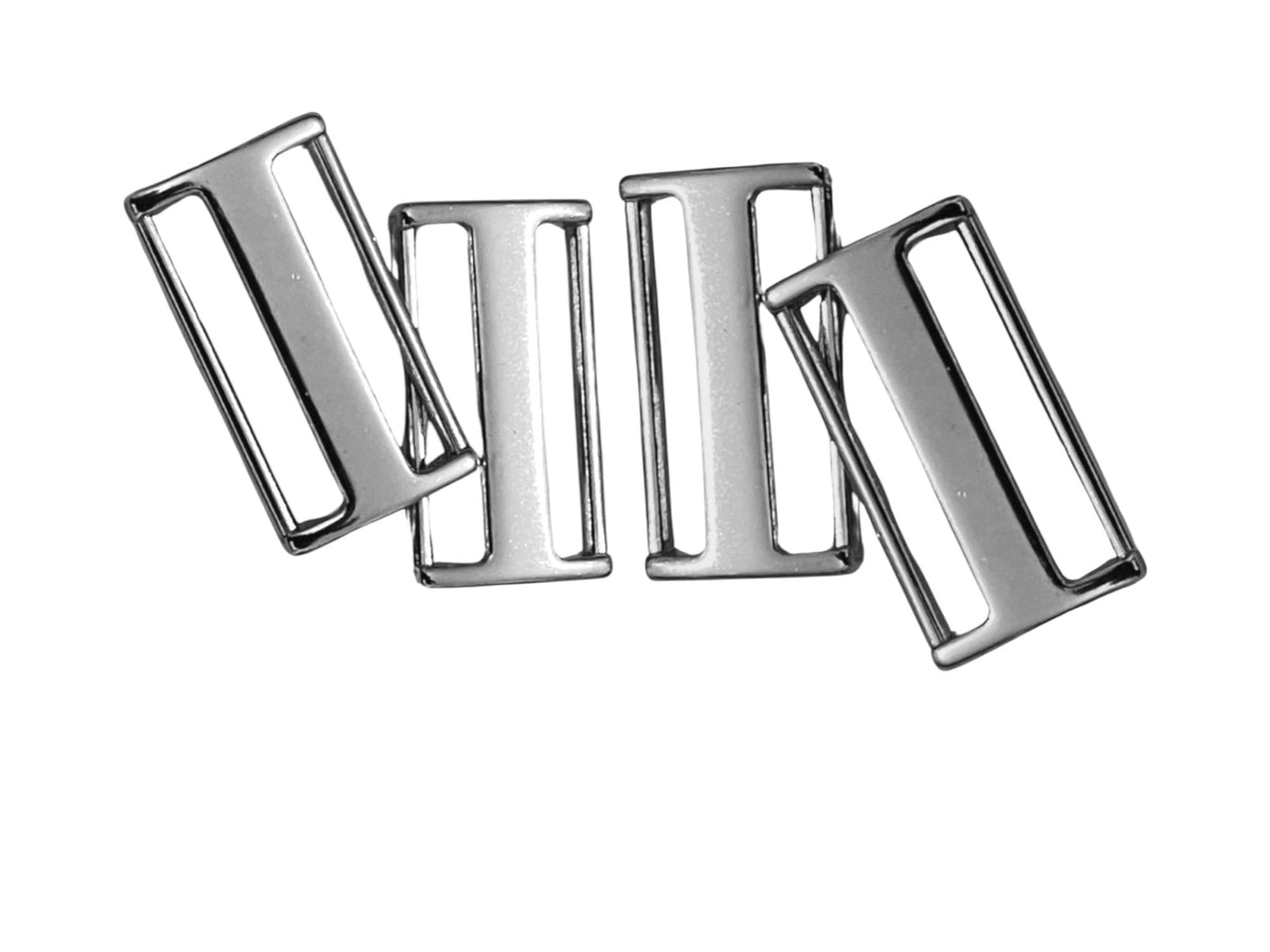 Stainless Steel Rectangle Wide Middle Bar Adjuster Tri-glide Pin Roller Buckle