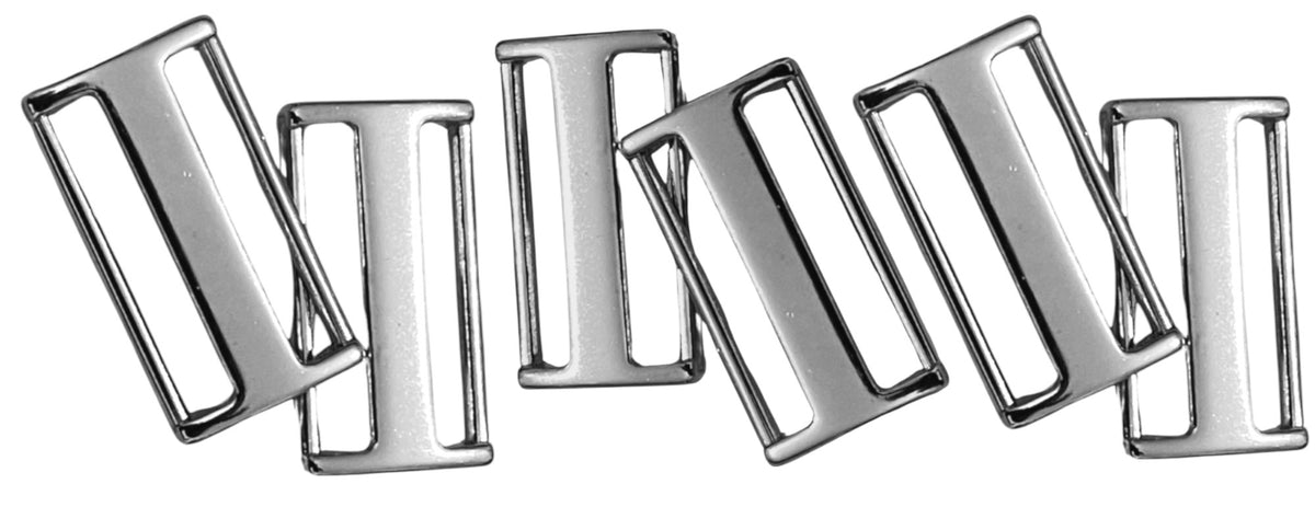Stainless Steel Rectangle Wide Middle Bar Adjuster Tri-glide Pin Roller Buckle
