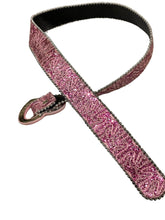 Load image into Gallery viewer, Girls Pink Floral Embroidery Sequin Adjustable Heart Buckle Party Belts
