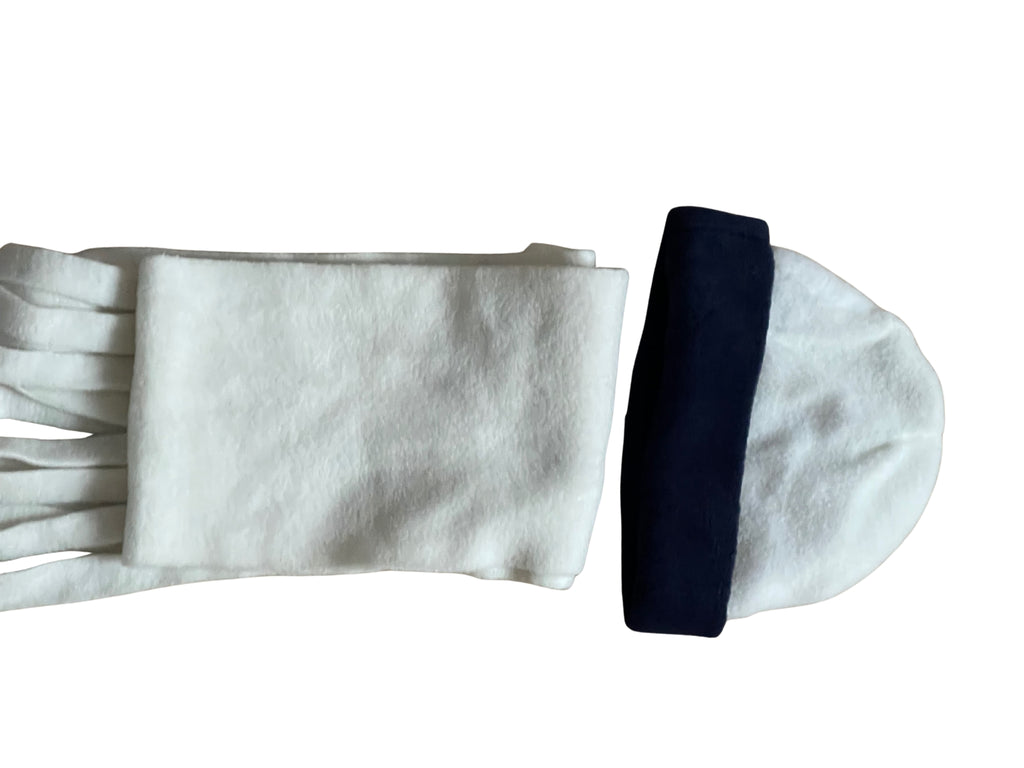 Boys Girls Harry Potter Navy & Cream Soft Fleece Warm Autum Winter Cap & Scarf