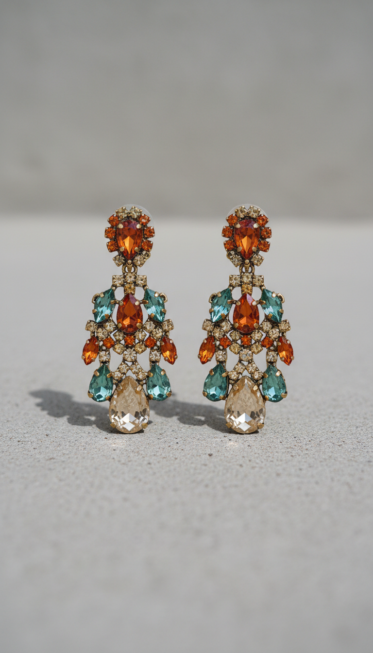 Rhinestone Drop Earrings