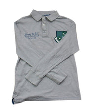 Load image into Gallery viewer, Boys Grey Lions Rugby 96 Long Sleeve Cotton Polo T-Shirt 10/12yr
