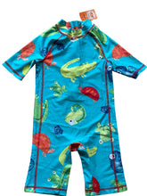 Load image into Gallery viewer, Boys Turquoise Crocodile Multi Prints Swimwear Sunsafe UV40+ Swimming Suits
