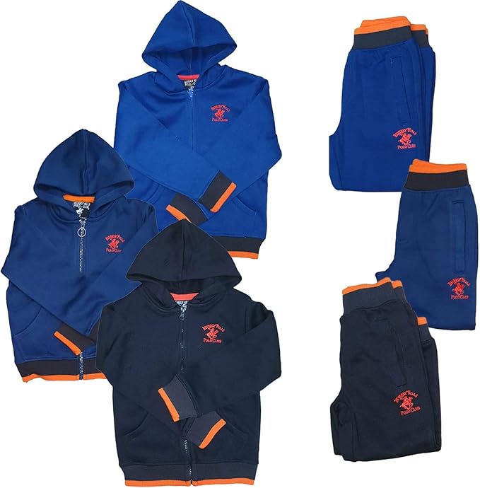 Boys Beverly Hills Polo Club Fleece Hoodie Tracksuit Set