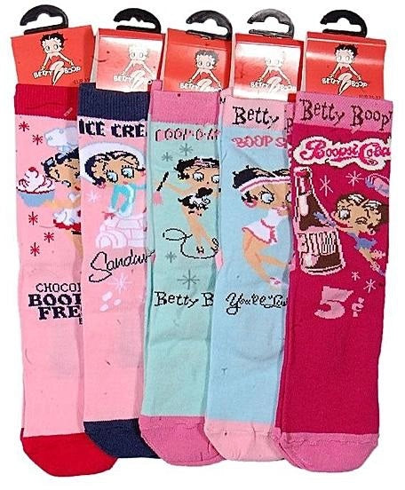 Girls Official Betty Boop Dressy Socks Shoe Size:UK 12.5-3.5