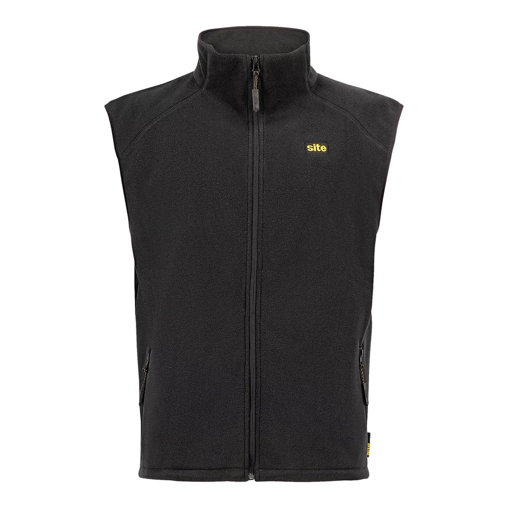 Mens Site Black Anti-Pill Soft Vest Fleece Gilet Outdoor Walking Bodywarmer