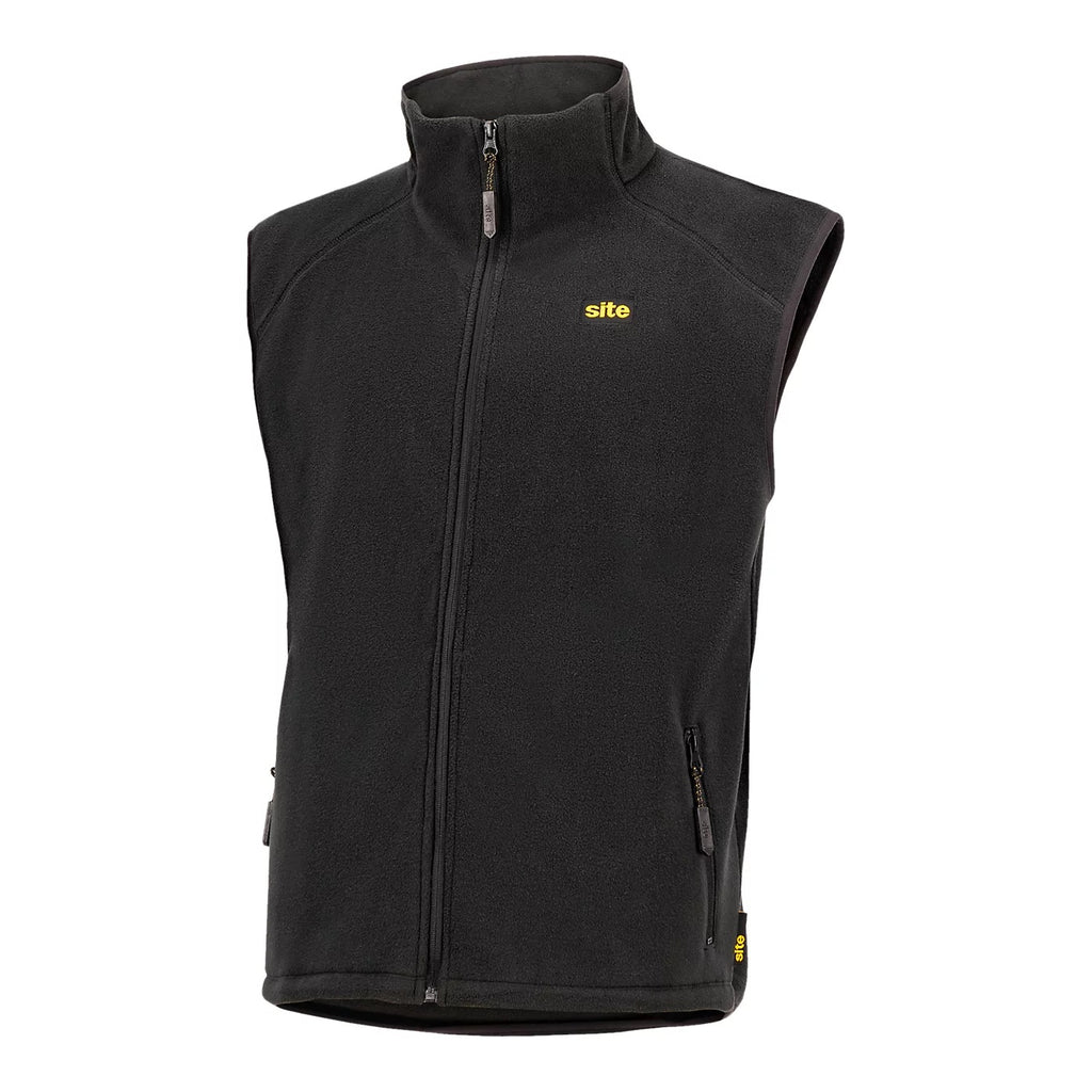 Mens Site Black Anti-Pill Soft Vest Fleece Gilet Outdoor Walking Bodywarmer