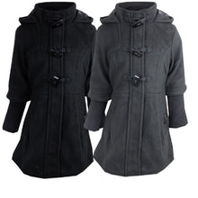 Load image into Gallery viewer, Girls Brave Soul Hooded Fully Lined Knitted Ribbed Sleeves Winter Coats
