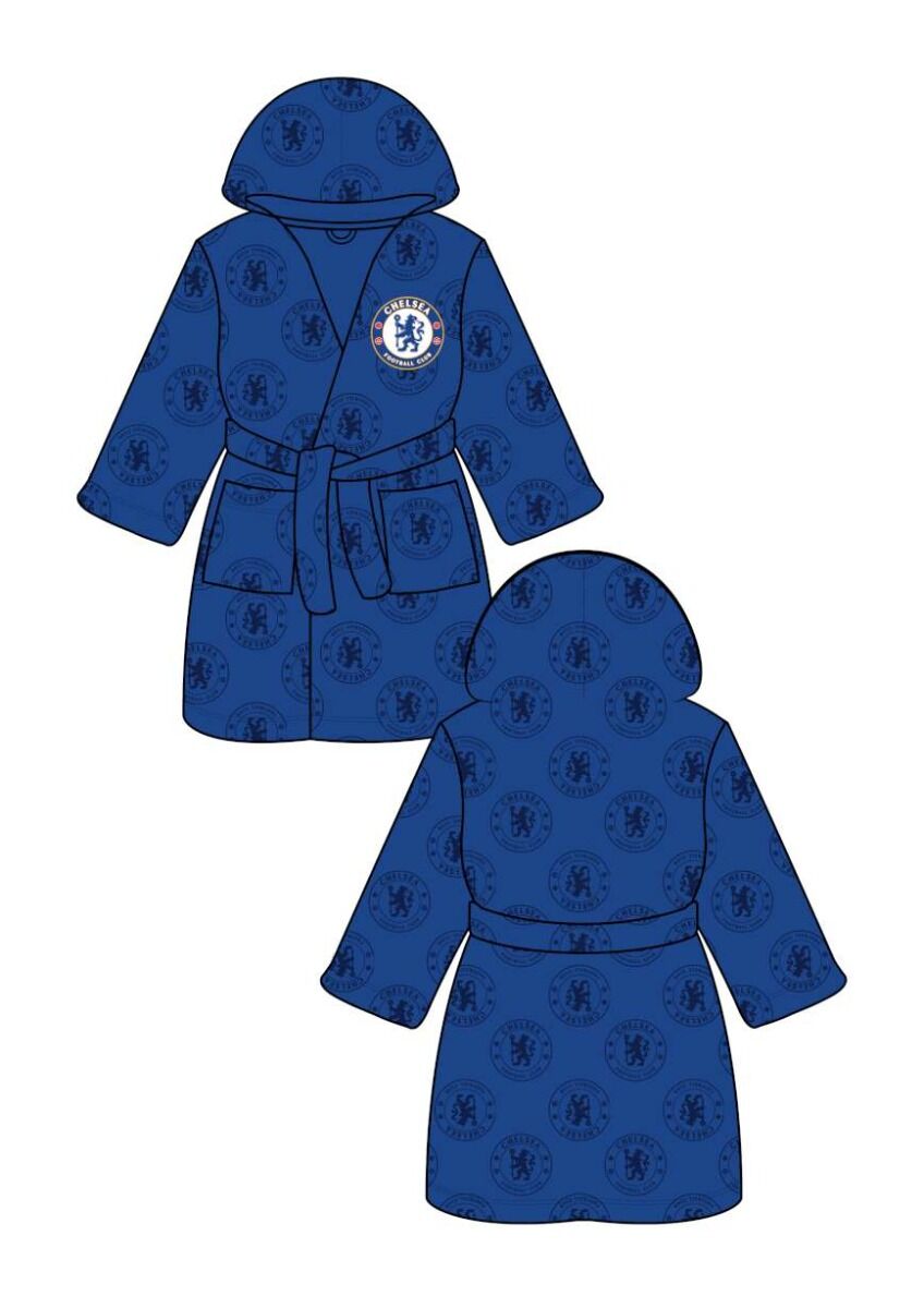 Mens Adult Official Chelsea FC Dressing Gown Bathrobe