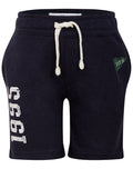 Boys Baby Boys Minoti Navy 1995 Print Elasticated Waist Sweat Shorts