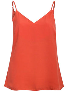 Ladies Coral Camisole Adjustable Spaghetti Sleeveless Tops