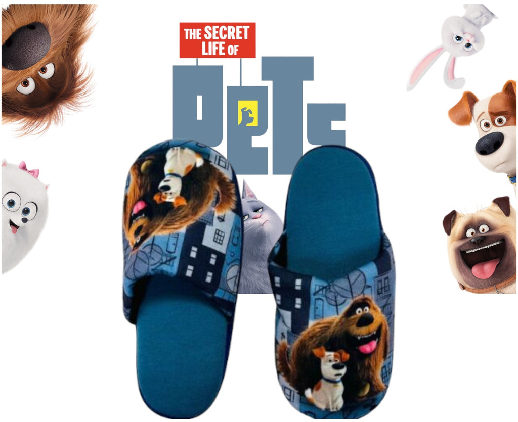 Boys Girls Secret Life of Pets Slip On Non Slip Cozy Slippers