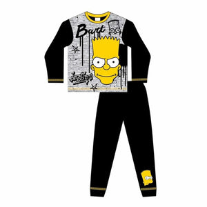 Boys Bart Simpson I Didn't Do It Print Cotton Pyjamas