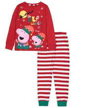 Load image into Gallery viewer, Boys Girls Peppa Pig Elf Watch Cotton Christmas Nightwear

