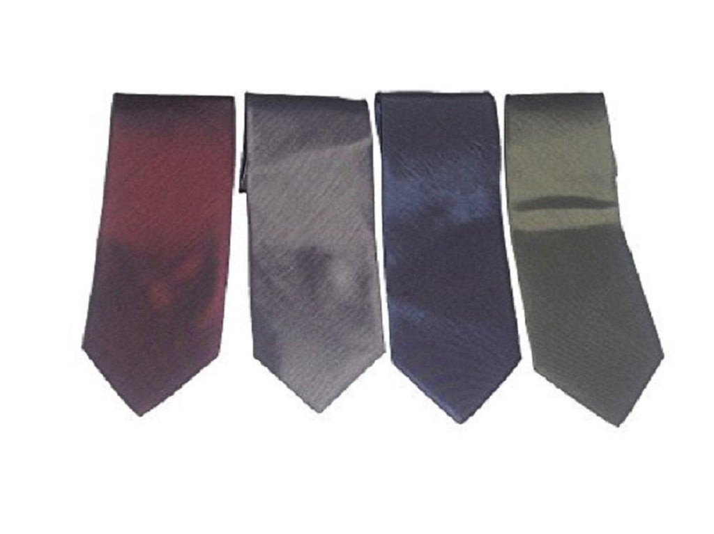 Mens Premium Plain Solid Colours Italian Style Work Shirts Suit Silk Tie