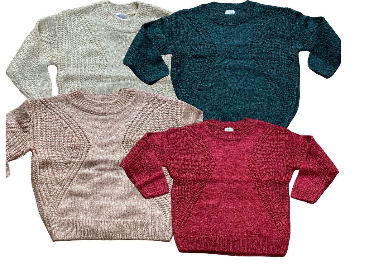 Girls Palamino Cable Knit Crew Ribbed Neck Long Sleeve Jumpers