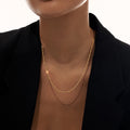 Luxury Twist Gold Silver Color Shiny Glossy Chain Choker Necklace