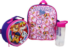 Load image into Gallery viewer, Girls Paw Patrol Playtime Fun 3Pce Lunch Bag &amp; Water Bottle Backpack School Bags
