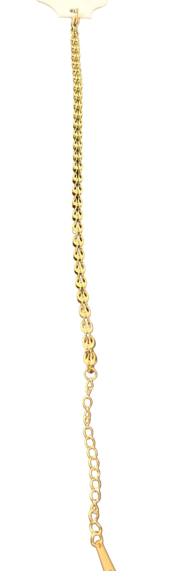 Ladies Gold 316L Stainless Steel Double Inter Link Chain Anklets