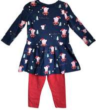 Load image into Gallery viewer, Girls Peppa Pig Christmas Top Dress &amp; Leggings Sets
