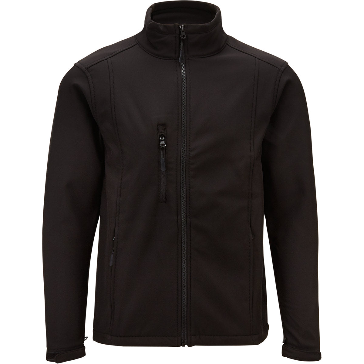Mens Black / Navy Softshell Fleece Lined Water Repellent Jackets