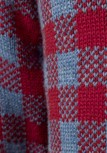 Boys Girls Kids Palomino Red & Blue Check Cotton Rich Jumpers