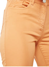 Load image into Gallery viewer, Ladies Camel High Waisted Rolled Ankle Cuff Cotton Rich Trousers
