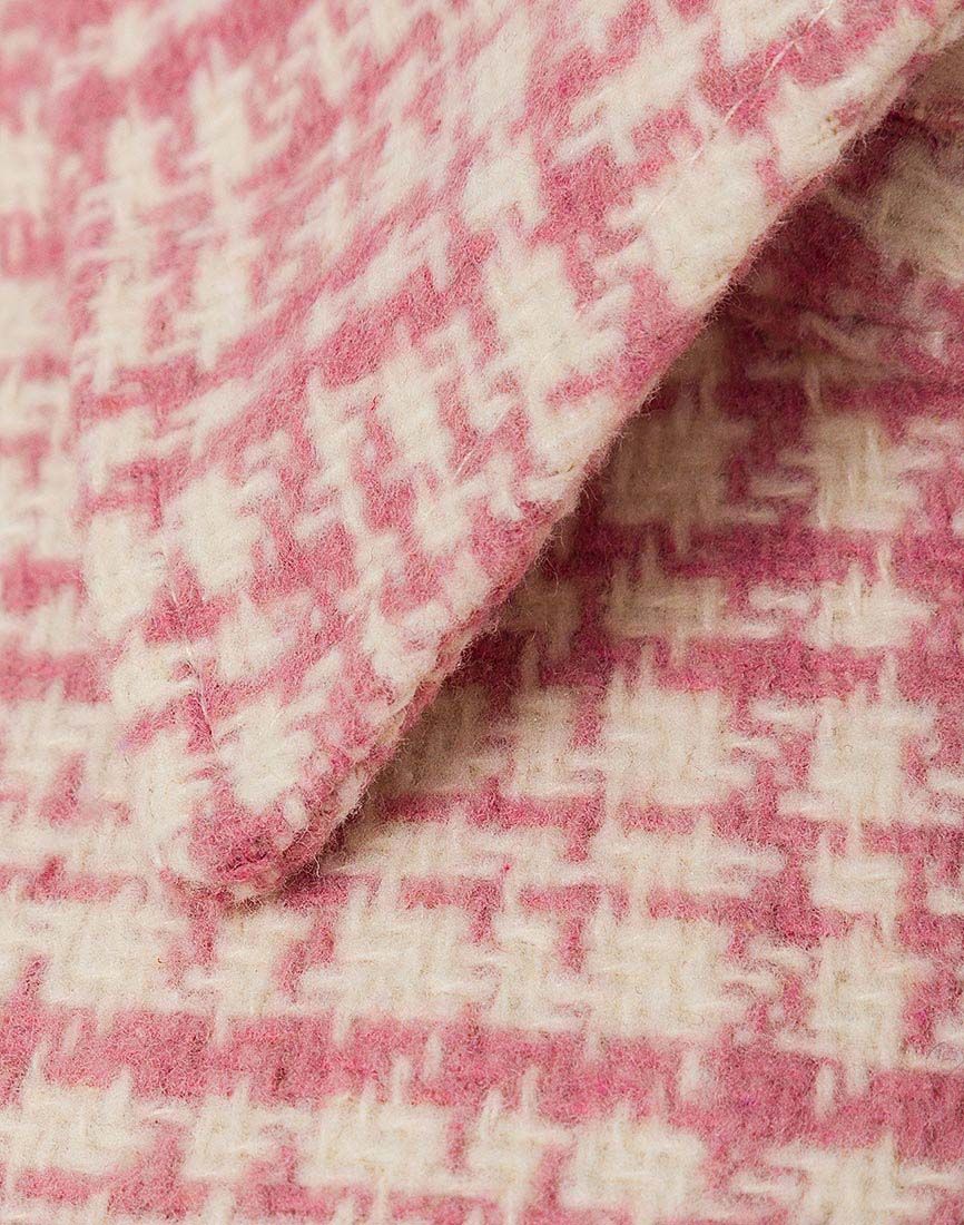 Ladies Threadbare Pink Check Drake Shacket Dress Jacket