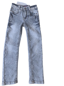 Girls Light Blue Wash Effect Stretchy Regular Fit Straight Leg Jeans