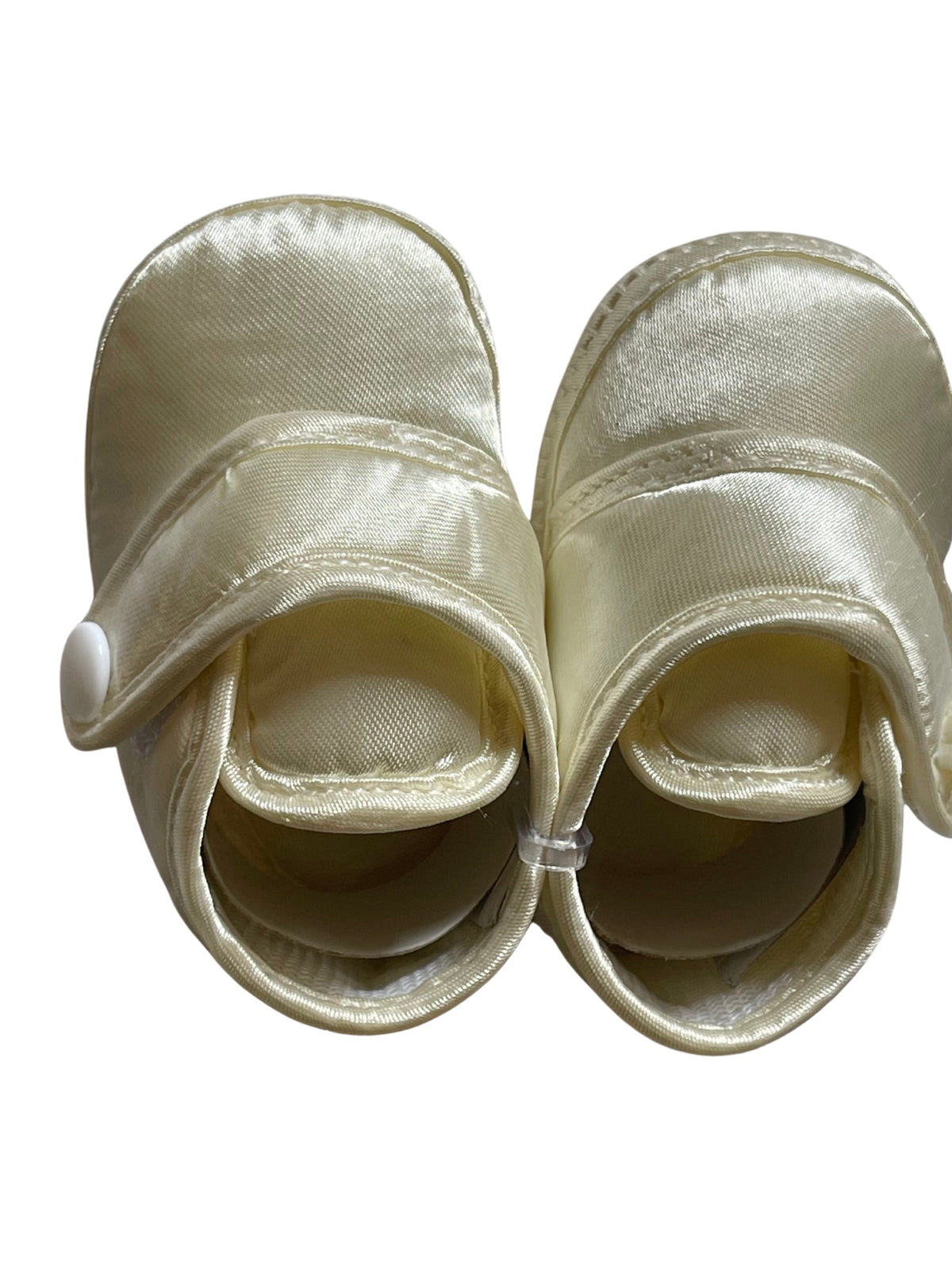 Baby Boys Girls Ivory Bootie Christening Baptism Satin Soft Shoes 0-12 Months