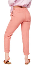 Load image into Gallery viewer, Ladies Dark Salmon Rolled Ankle Cuff Elasticated Waist Trousers
